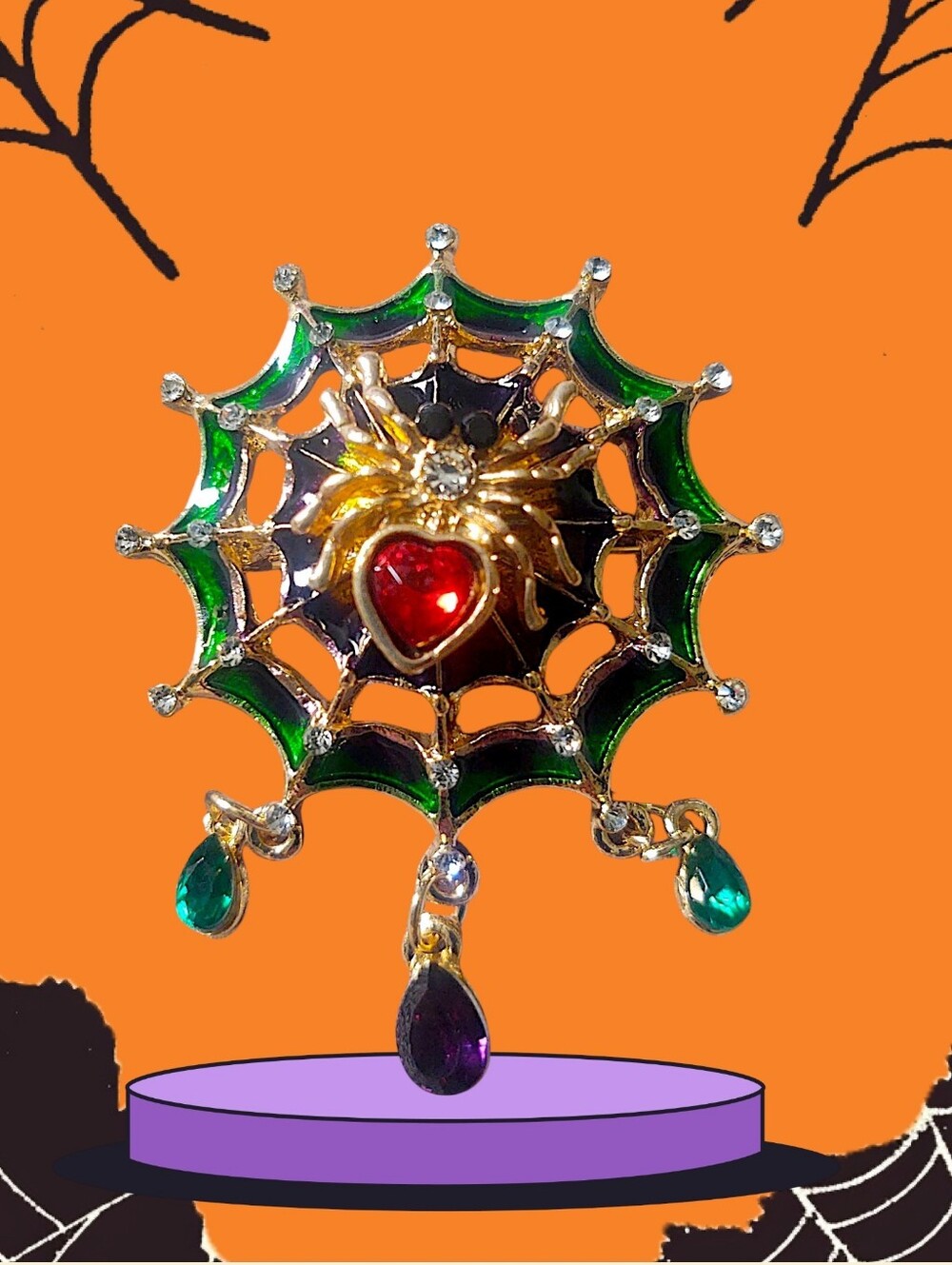 Spider Halloween Brooch